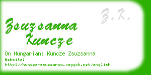 zsuzsanna kuncze business card